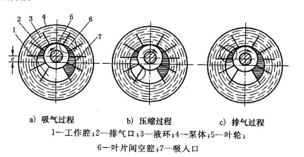 水環(huán)式真空泵工作圖