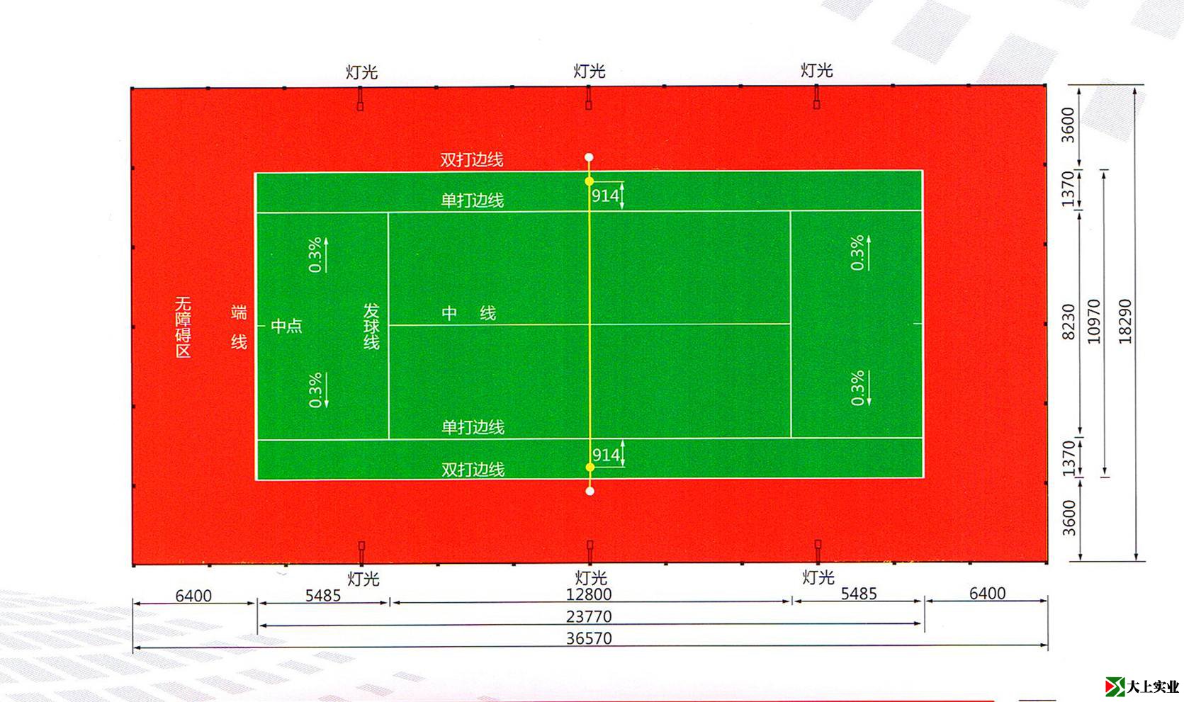 網(wǎng)球場(chǎng)場(chǎng)地尺寸